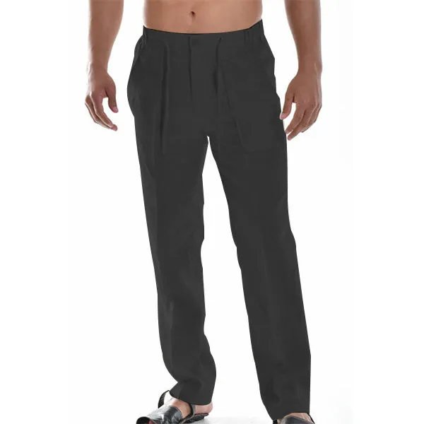 Men's Linen Casual Pants Relaxed Fit