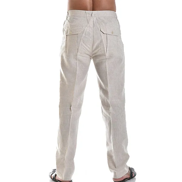 Men's Linen Casual Pants Relaxed Fit