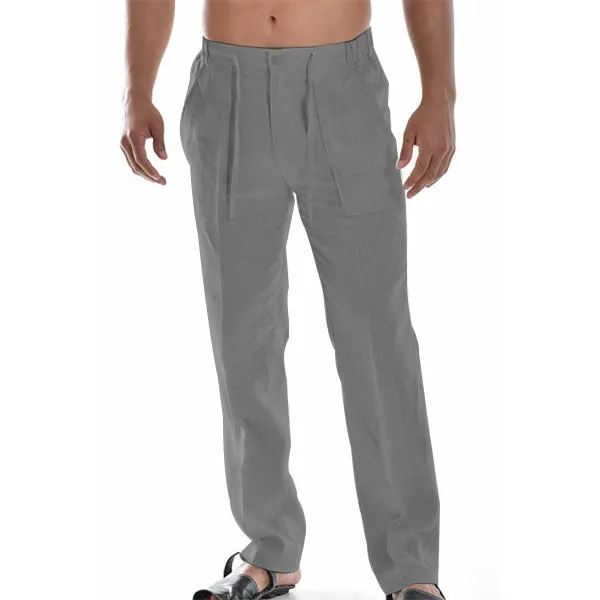 Men's Linen Casual Pants Relaxed Fit