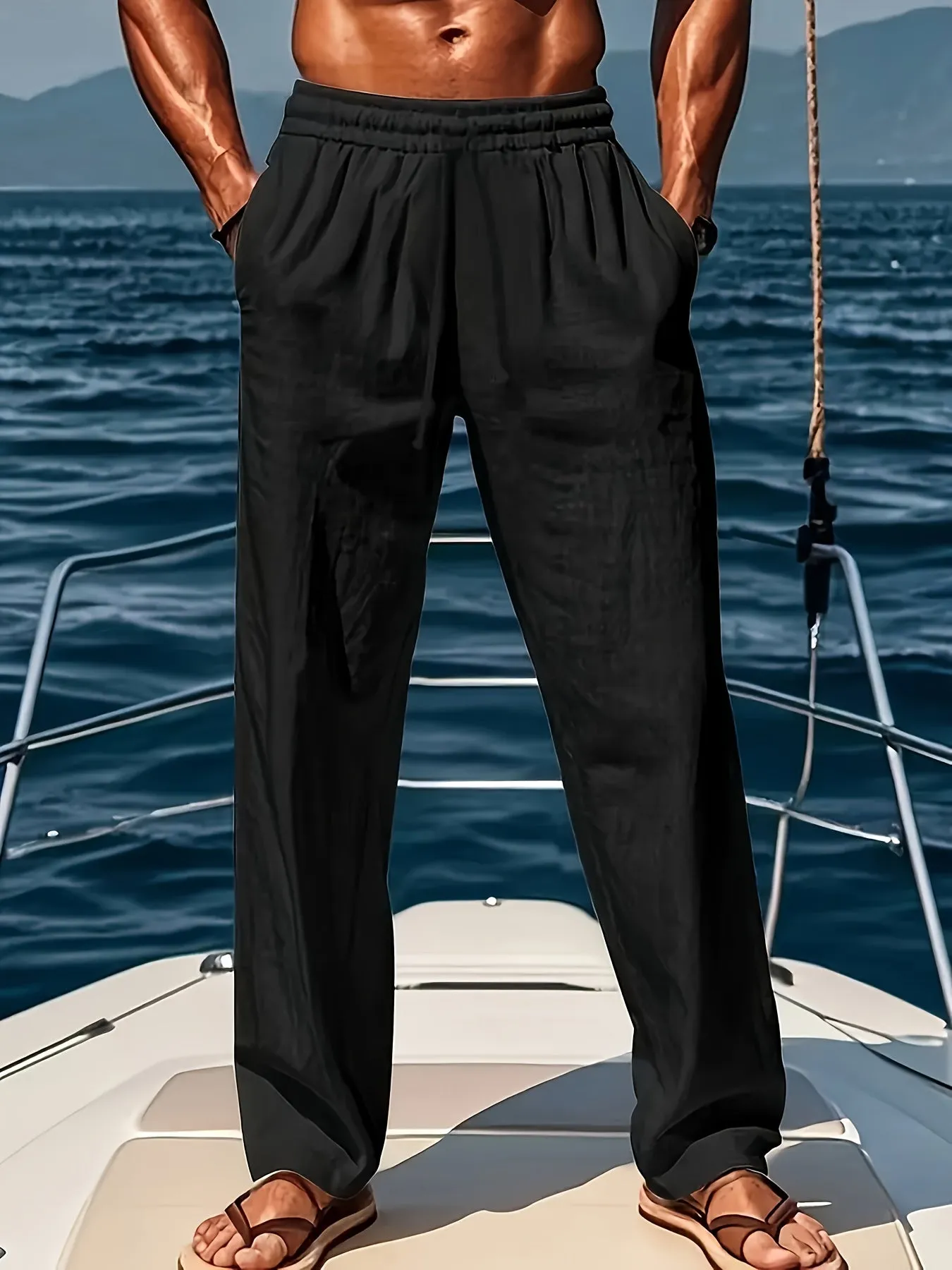 Men's Linen Trousers | Lightweight Breathable