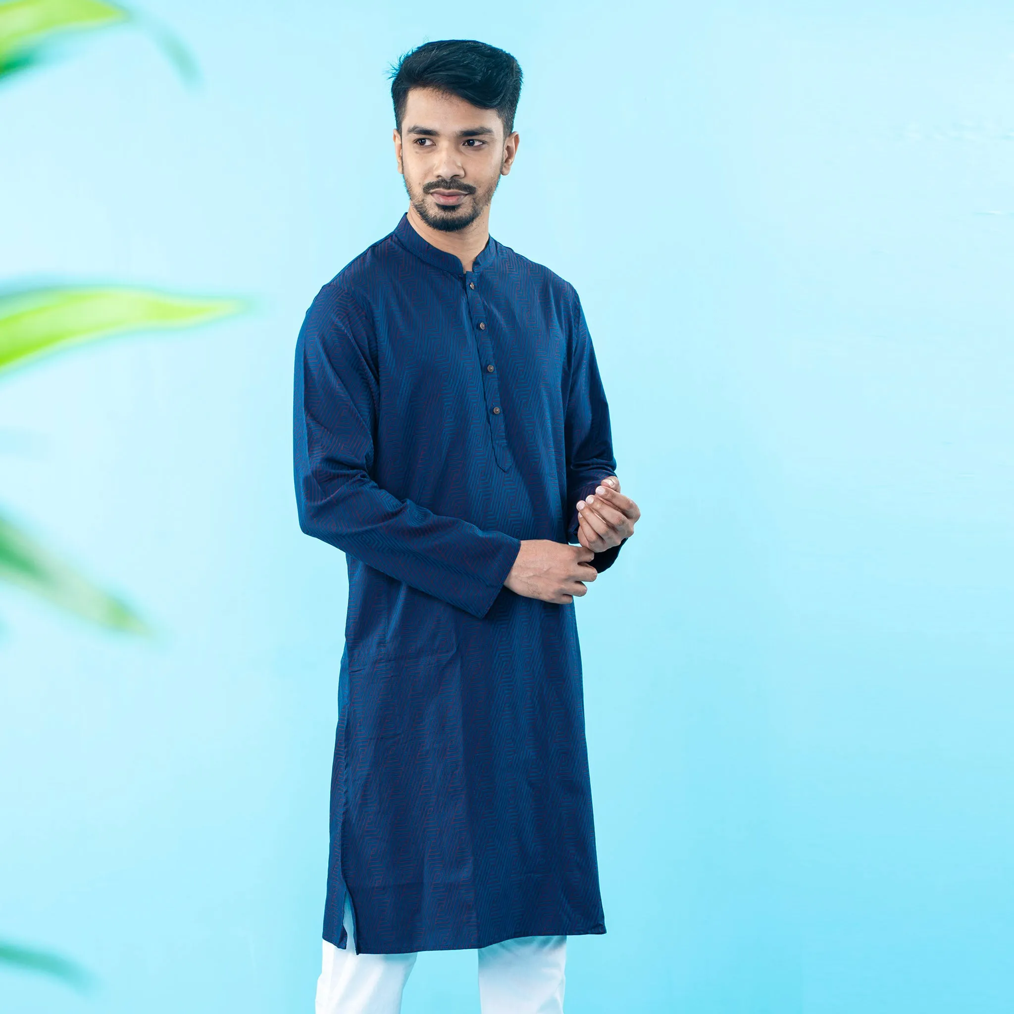 Mens Navy Panjabi