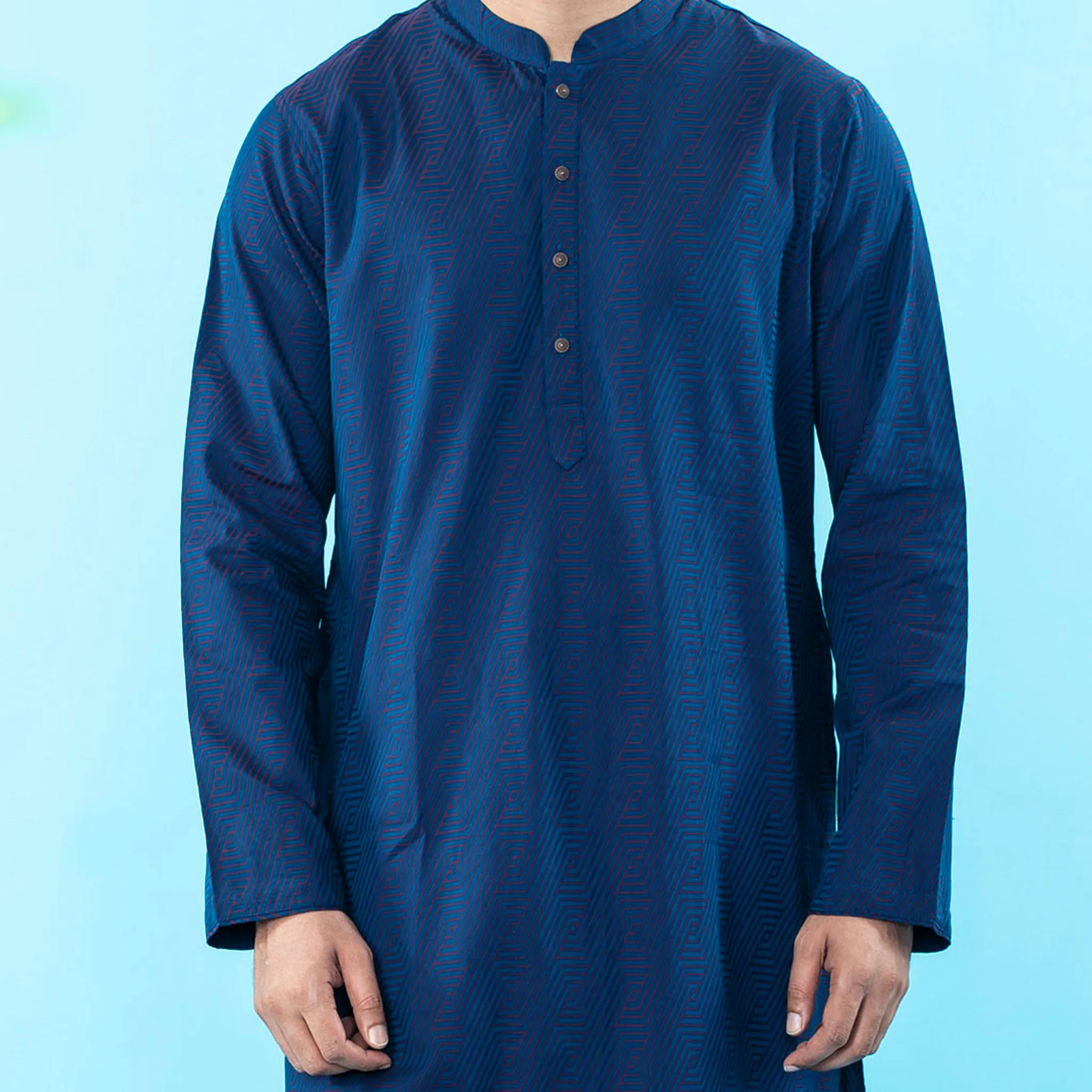 Mens Navy Panjabi