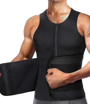 Men's Neoprene Sauna Sweat Vest - Slimming Sweat Belt for Fitness and Sports