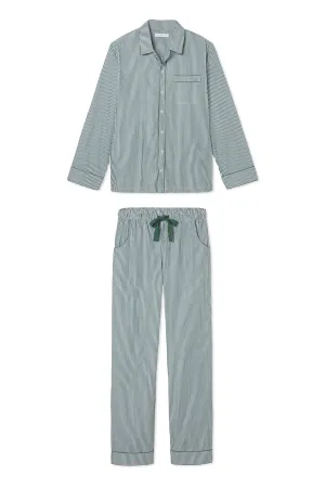 Men's Poplin Pajama Set in Evergreen