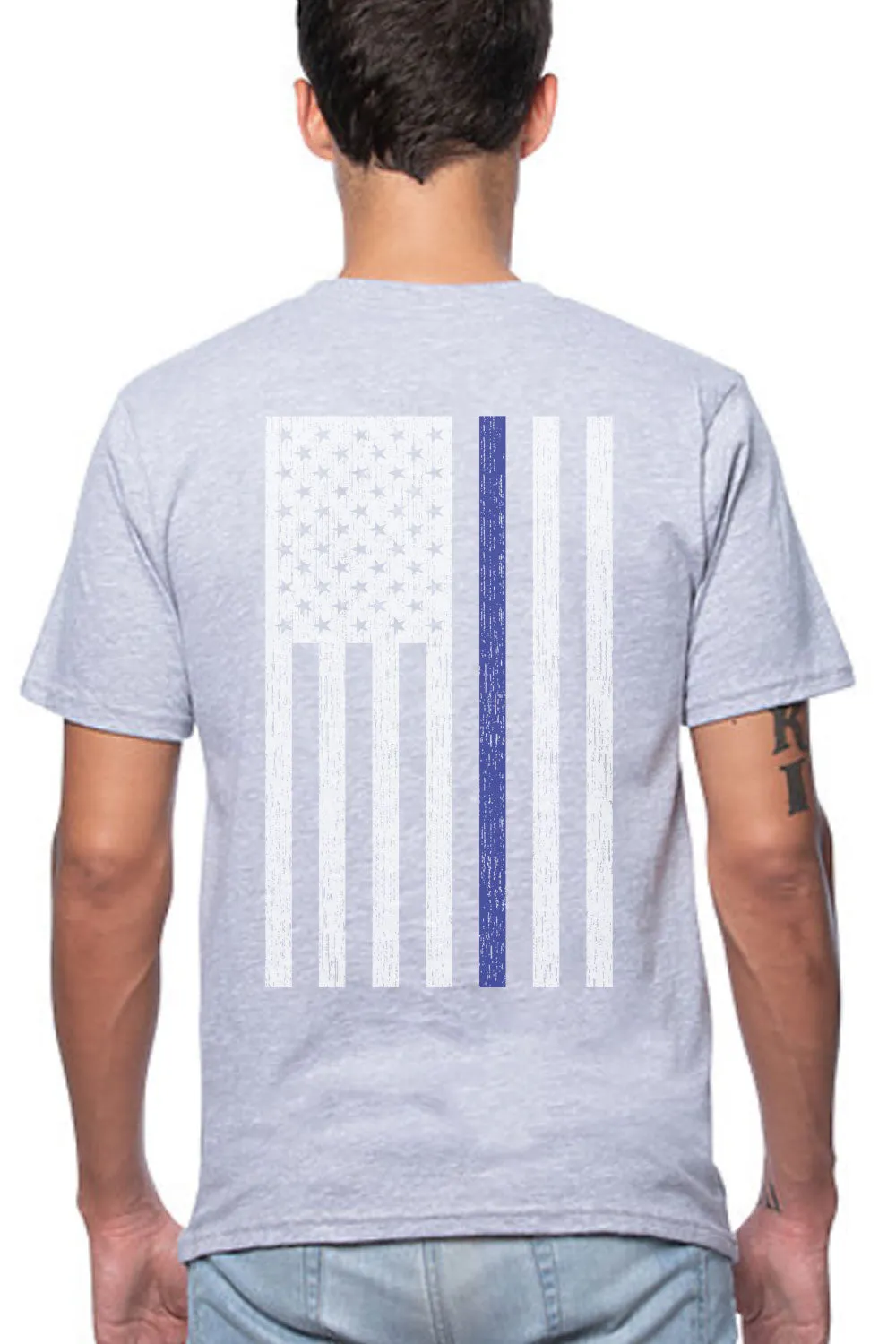 Men's Premium T-Shirt - Thin Blue Line (Made In The USA)