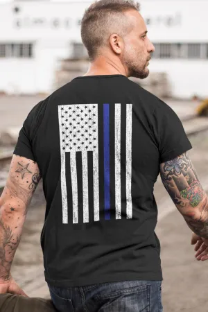 Men's Premium T-Shirt - Thin Blue Line (Made In The USA)