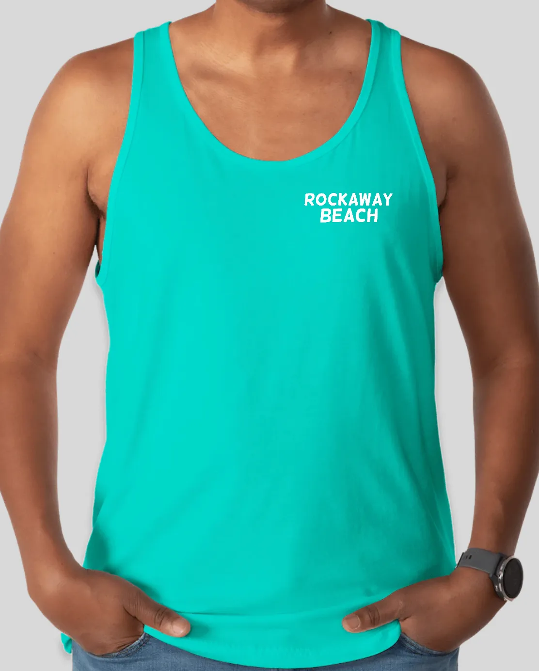Men’s RBNY Whale Logo Tank Top Teal