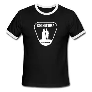 Men's Ringer Surf Dude T-Shirt in Black