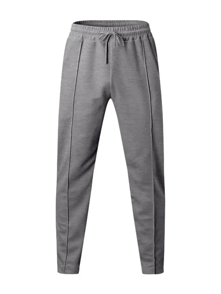 Men's Spring Solid Color Loose Drawstring Sweatpants