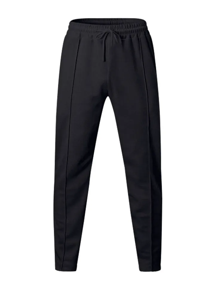 Men's Spring Solid Color Loose Drawstring Sweatpants