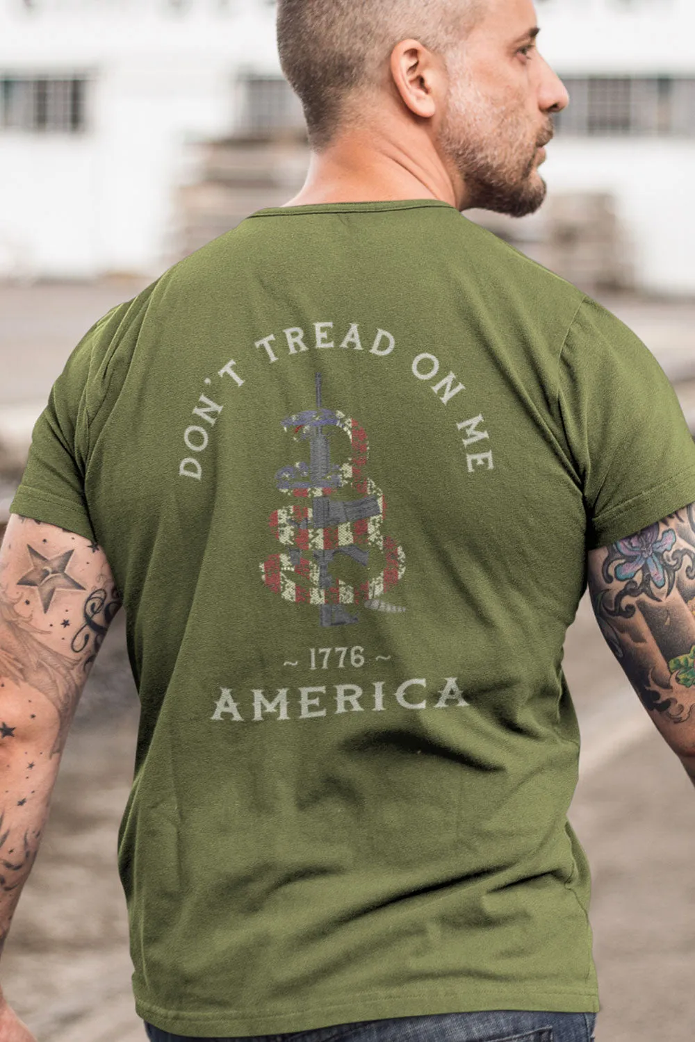 Men's T-Shirt - Don't Tread On Me M4 Carbine (Made in the USA)