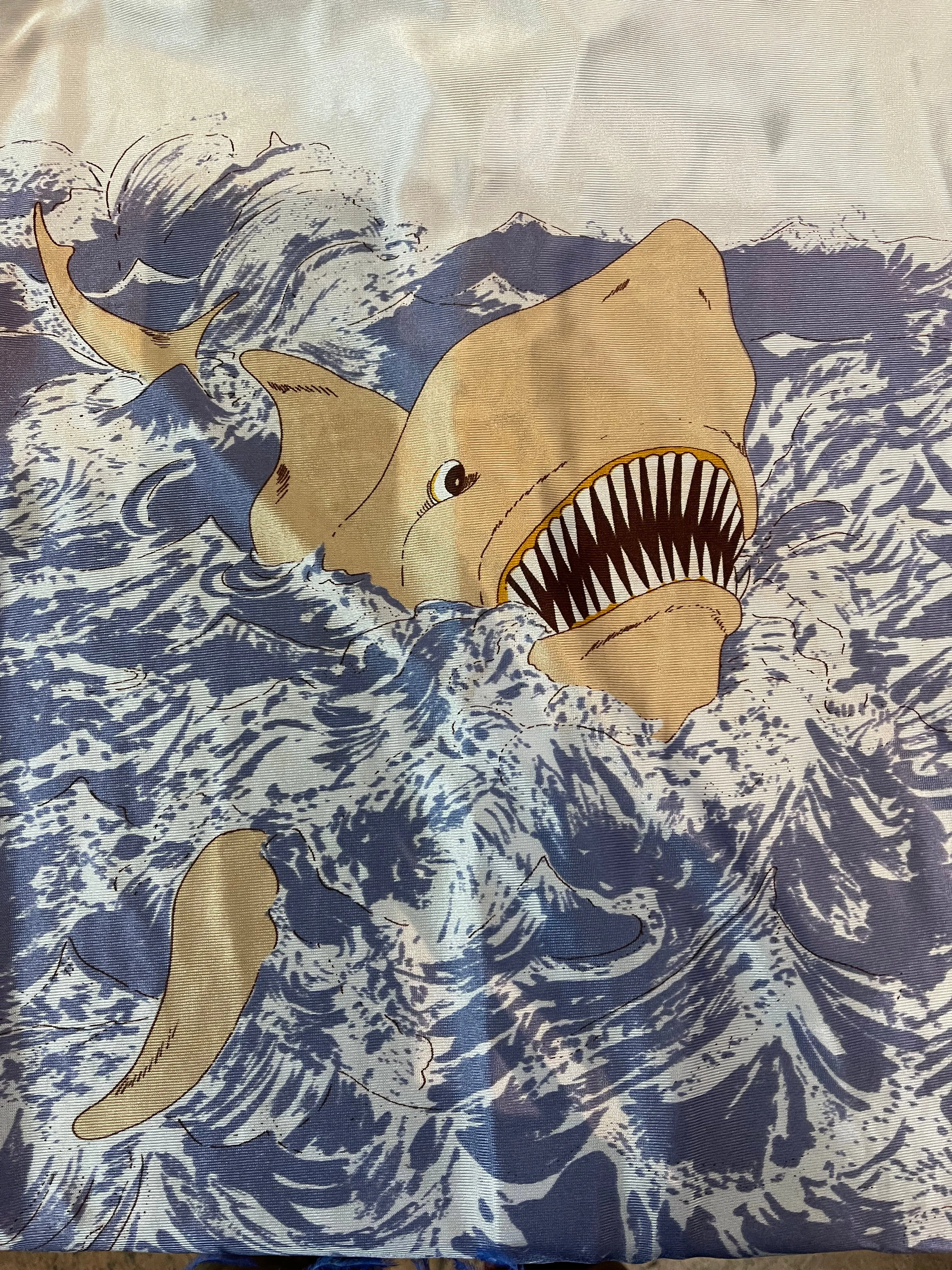 Monzino for Monticello 70s Polyester Disco Shark Shirt