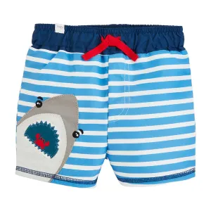 Mud Pie Shark Applique Swim Trunks