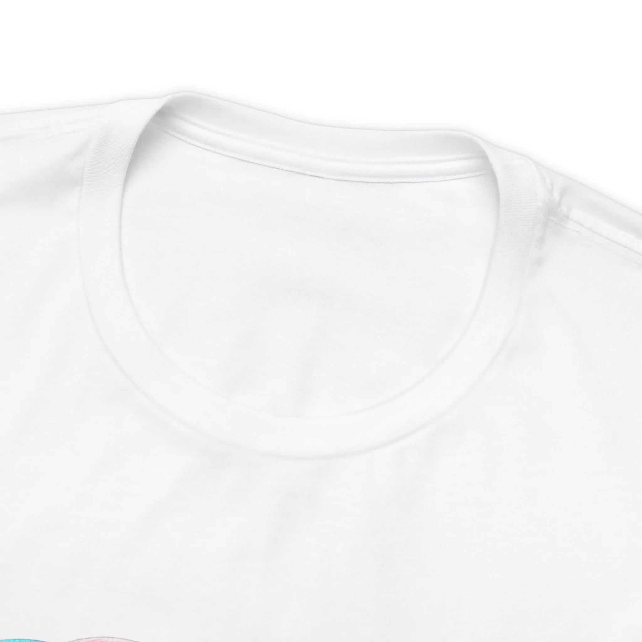 MUS Exclusive Design Rainbow Color Heart Men's Jersey Short Sleeve Tee