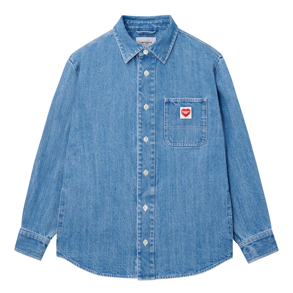 Nash L/S Shirt | Blue (stone washed)