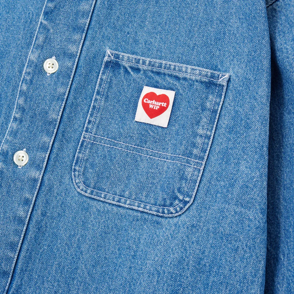 Nash L/S Shirt | Blue (stone washed)