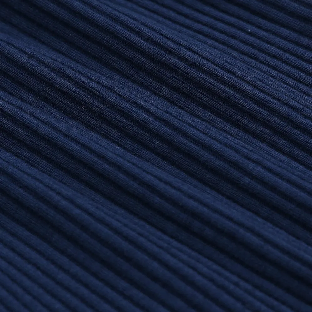Navy Blue Henley-Style Sleepsuit
