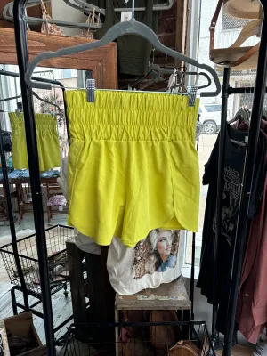 Neon Yellow Athletic Shorts