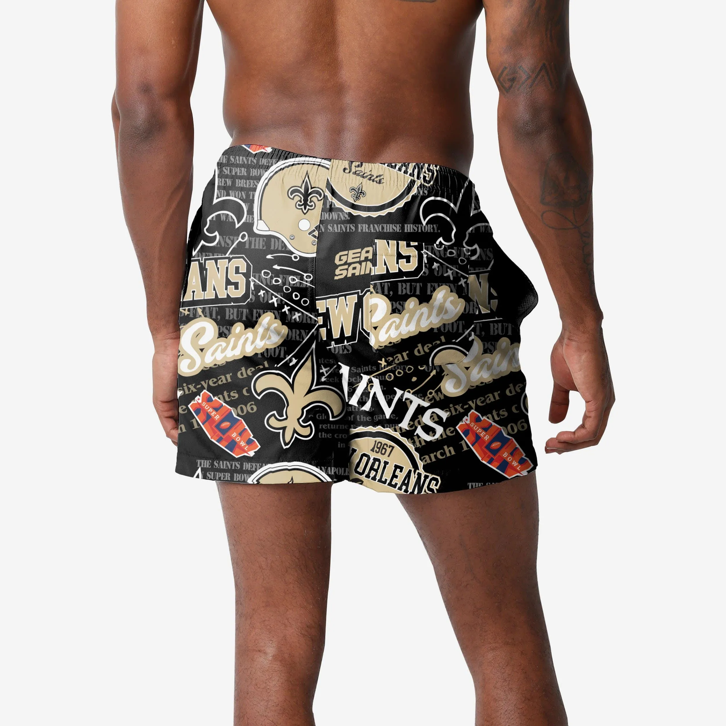 New Orleans Saints Logo Rush Swimming Trunks