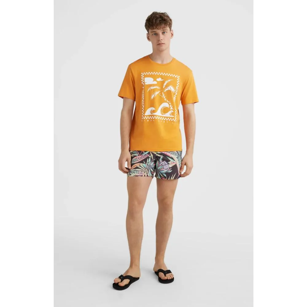 O'NEILL CALI PRINT VOLLEY BLACK TROPICAL FLOWER