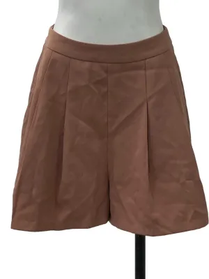 Pink Pleated High Waisted Shorts