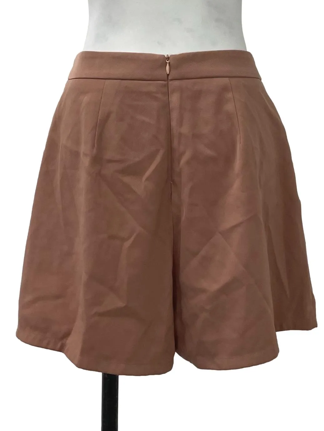 Pink Pleated High Waisted Shorts