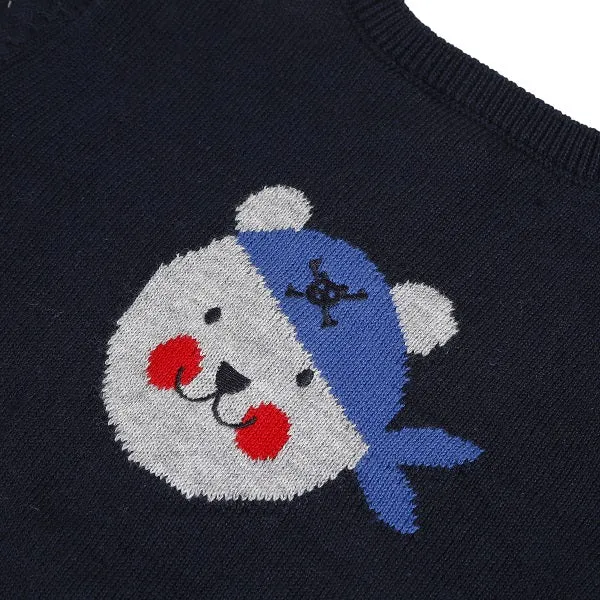 Pirate 2 in 1 Sweater and Cardigan in Navy