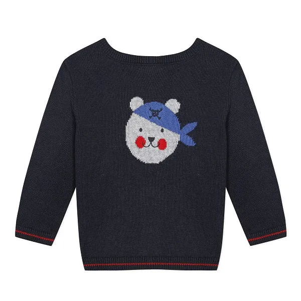 Pirate 2 in 1 Sweater and Cardigan in Navy