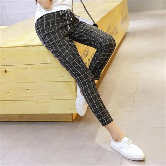 Plaid Harem Pants