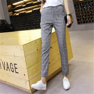 Plaid Harem Pants