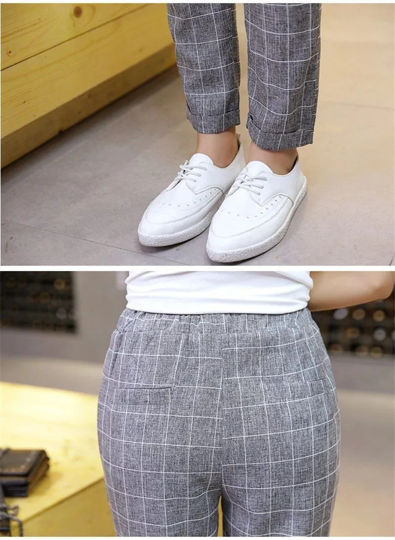 Plaid Harem Pants