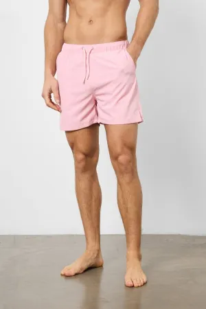 Plain Swim Short in Pale Pink - Longer Length