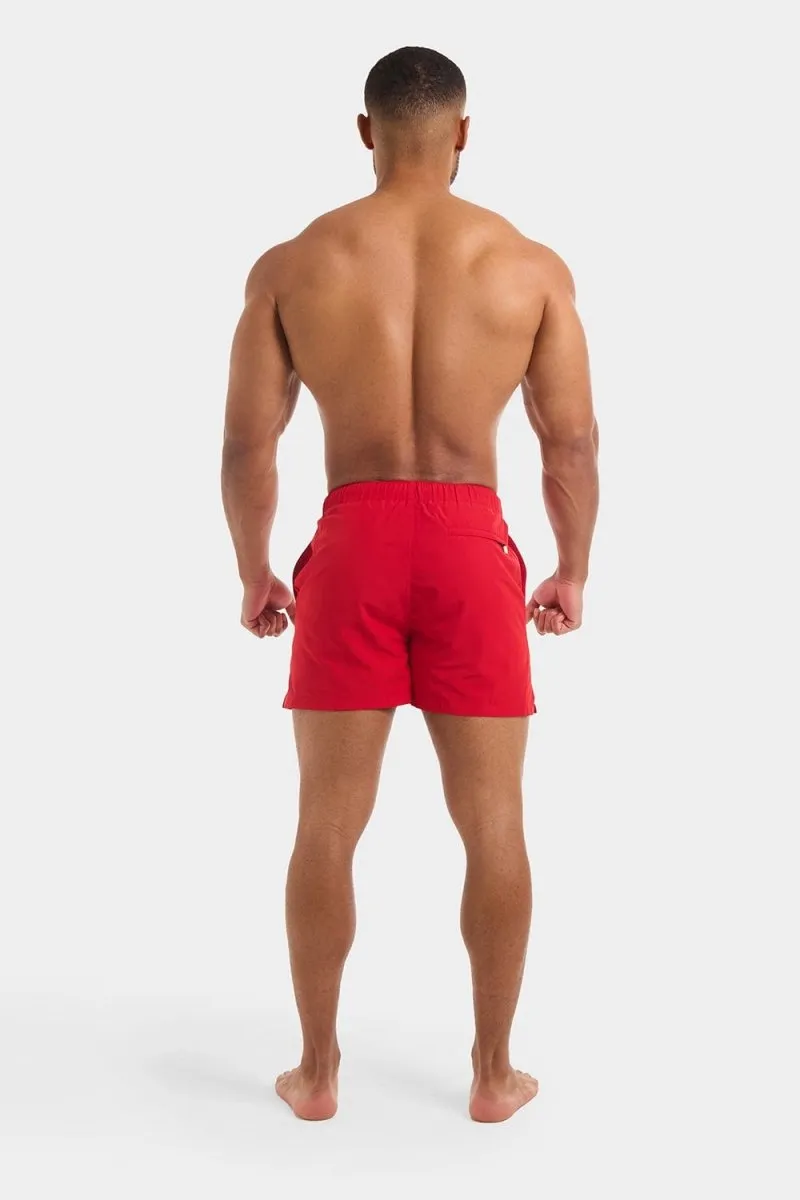 Plain Swim Short in Red