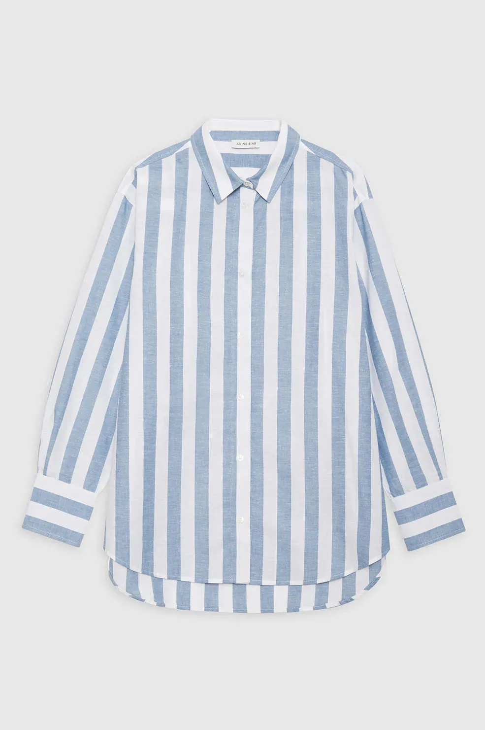 Plaza shirt - white & blue stripe