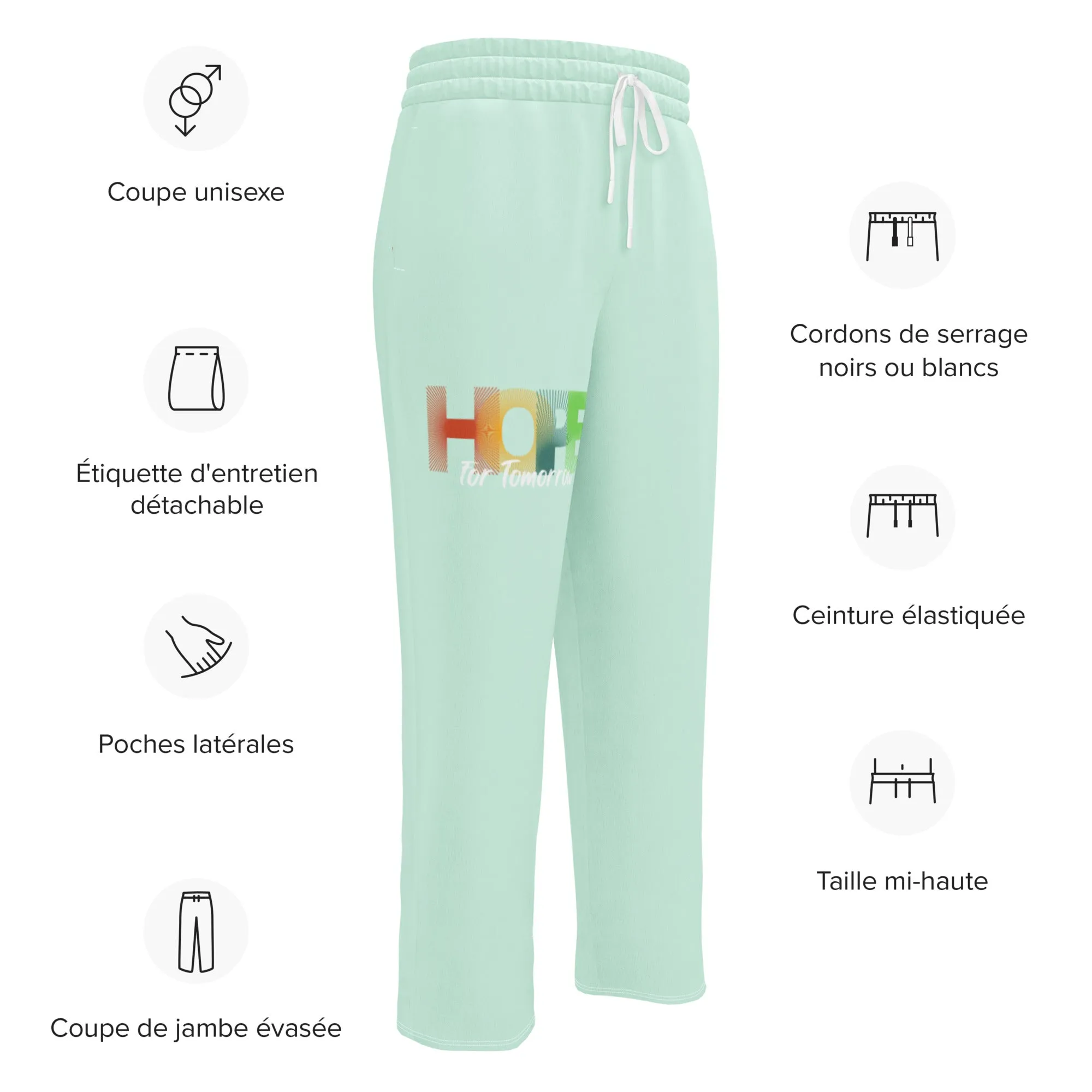 "Hope For Tomorrow" Recycled Wide-leg joggers