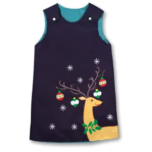 Reindeer Antler Ornaments Navy Reversible Aline