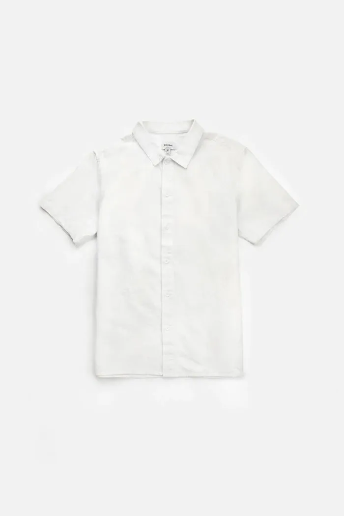 Rhythm Classic Linen SS Shirt - White