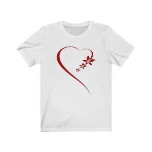 Romance Heart Unisex Jersey Tee, Heart Tee, Love Tee, Custom Tee