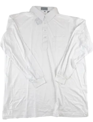 Sahara  Mens White Long Sleeve Polo