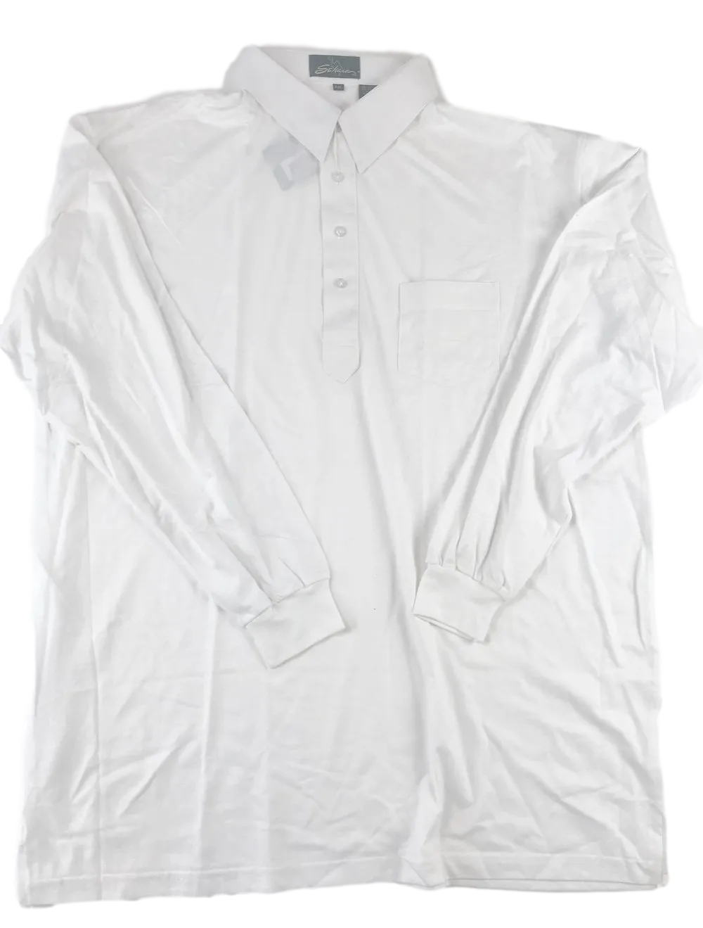 Sahara  Mens White Long Sleeve Polo