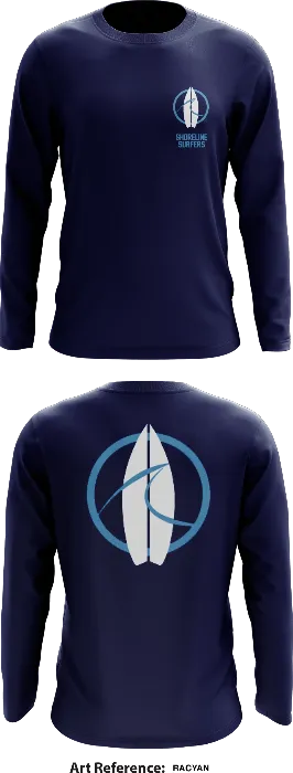 Shoreline Surfers Core Men's LS Performance Tee - RacYAN
