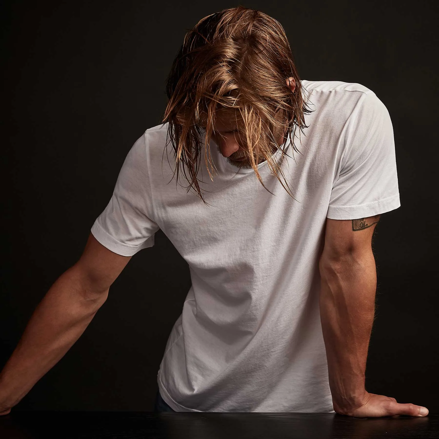 Short Sleeve Crew Neck - White