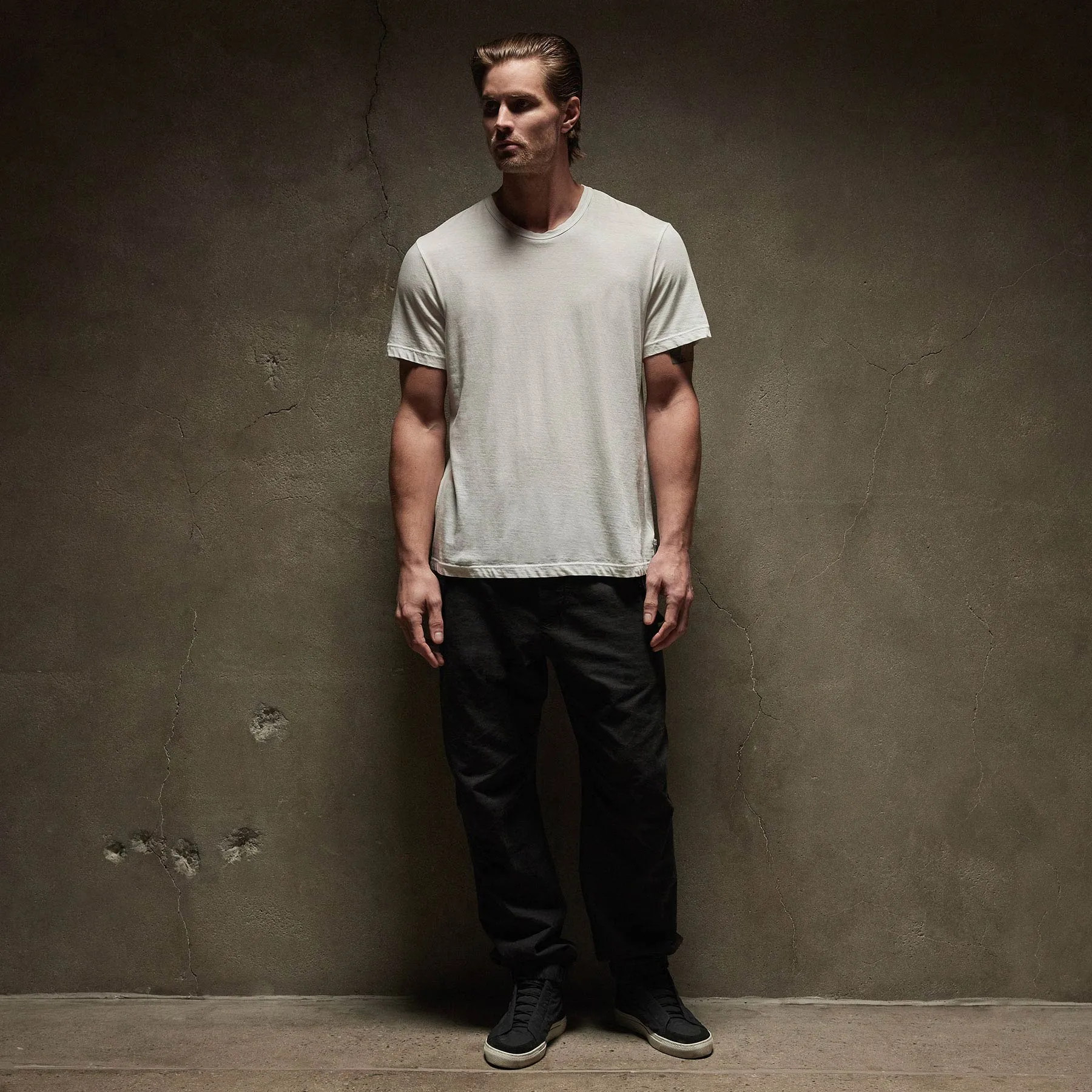 Short Sleeve Crew Neck - White