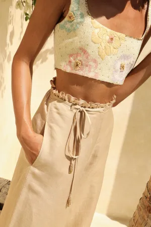 Siena Bandeau (Ivory) & Florence Pants (Crème)