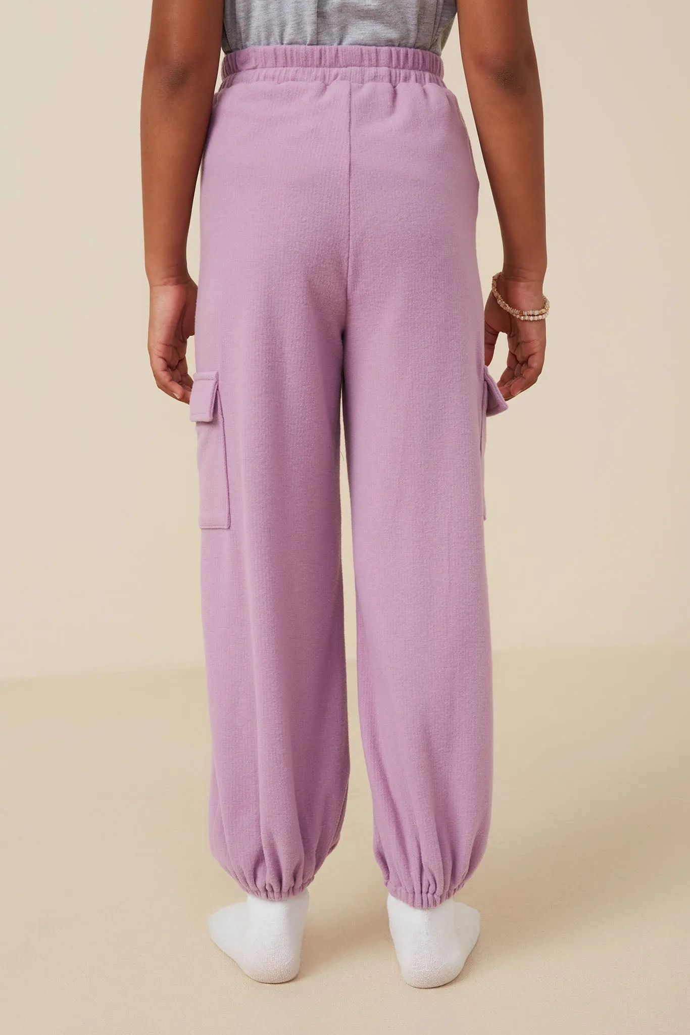 Soft Brushed Rib Cargo Pocket Joggers