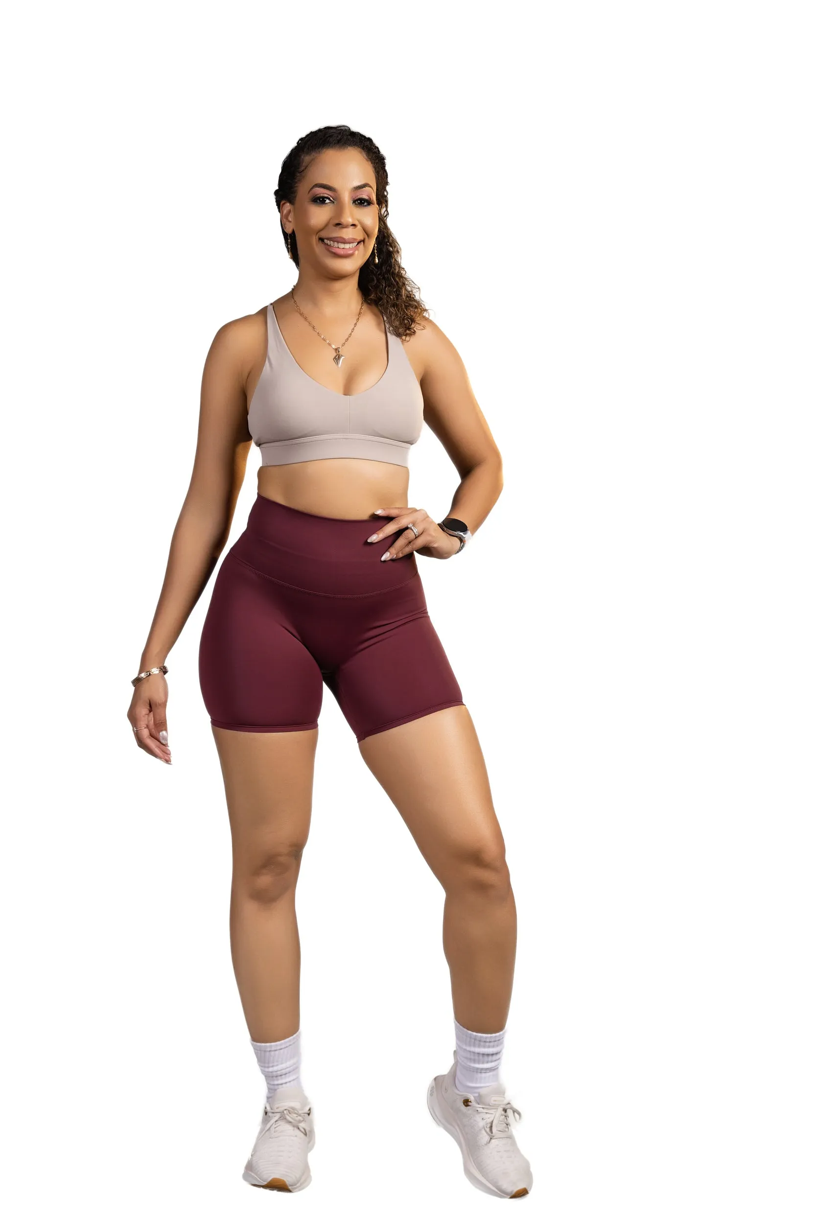 Solace High Waisted Short Legging Purple
