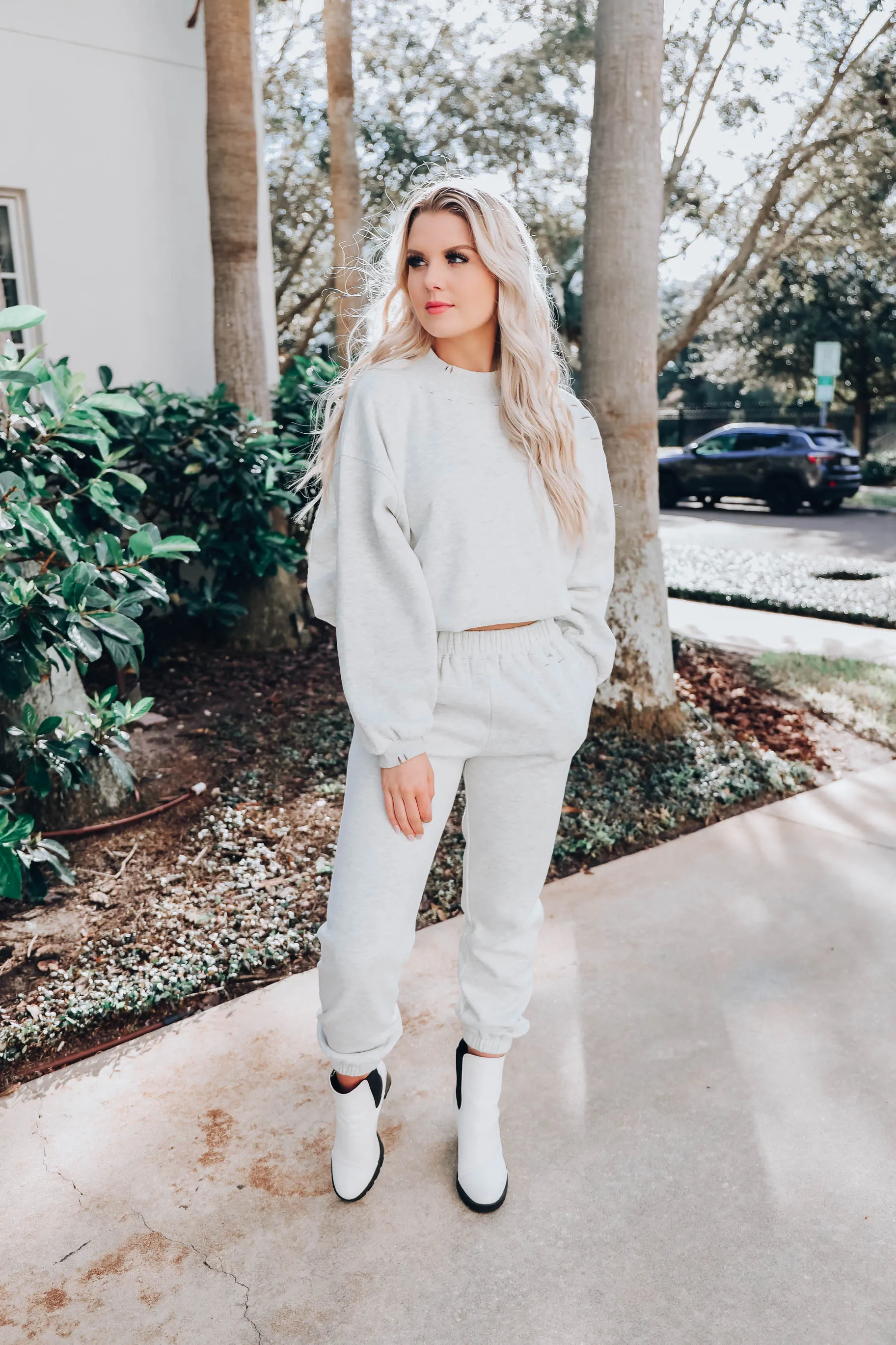 Stress No More Laser Cut Joggers