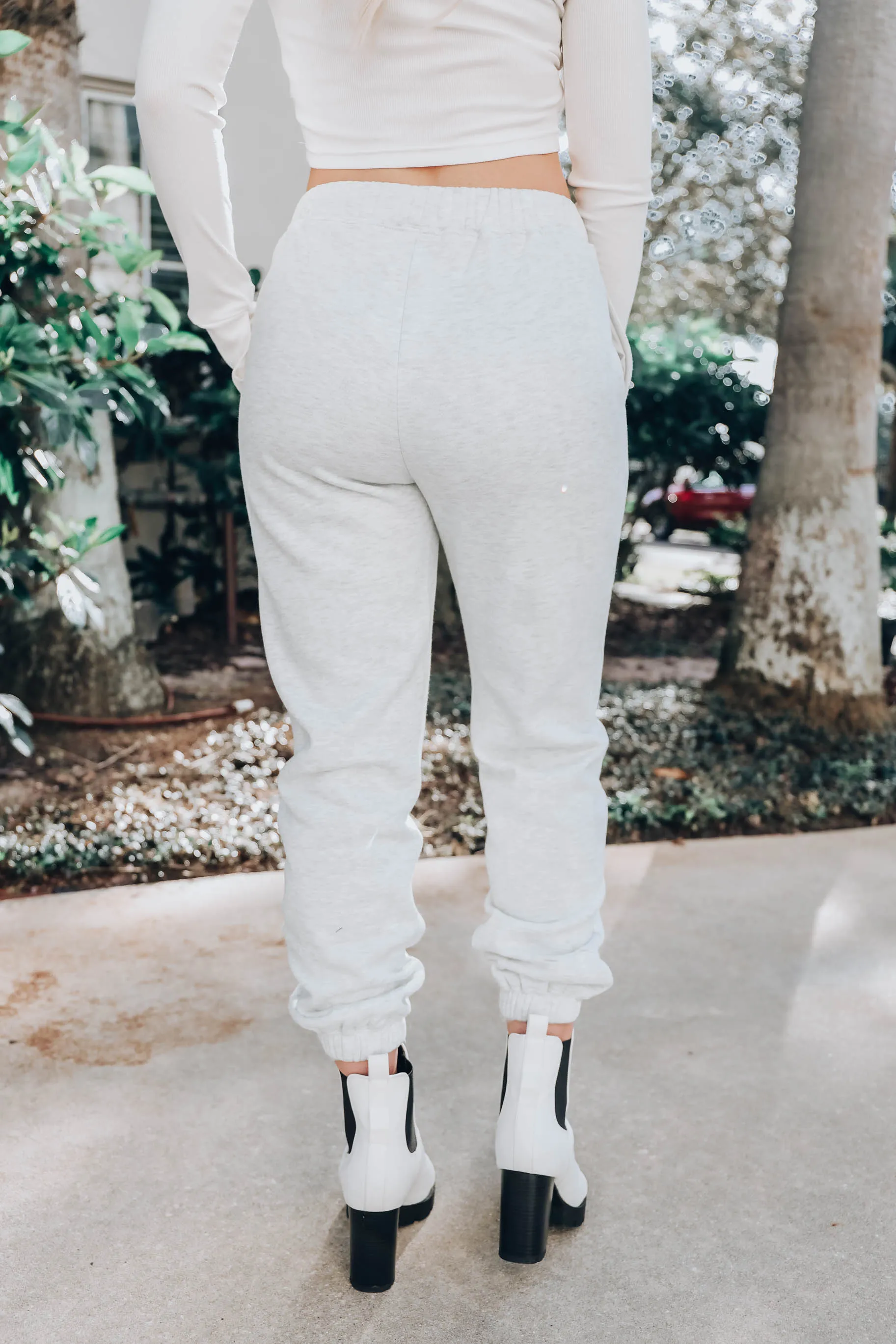 Stress No More Laser Cut Joggers