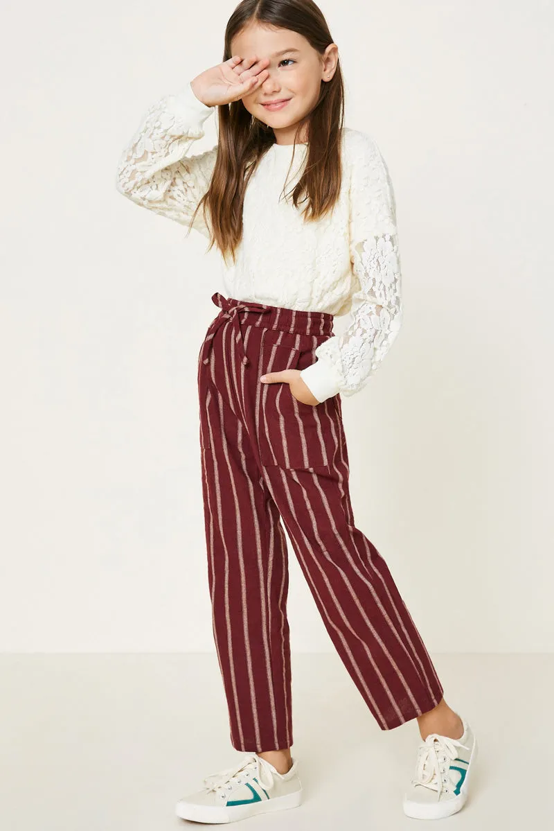Stripe Drawstring Pants