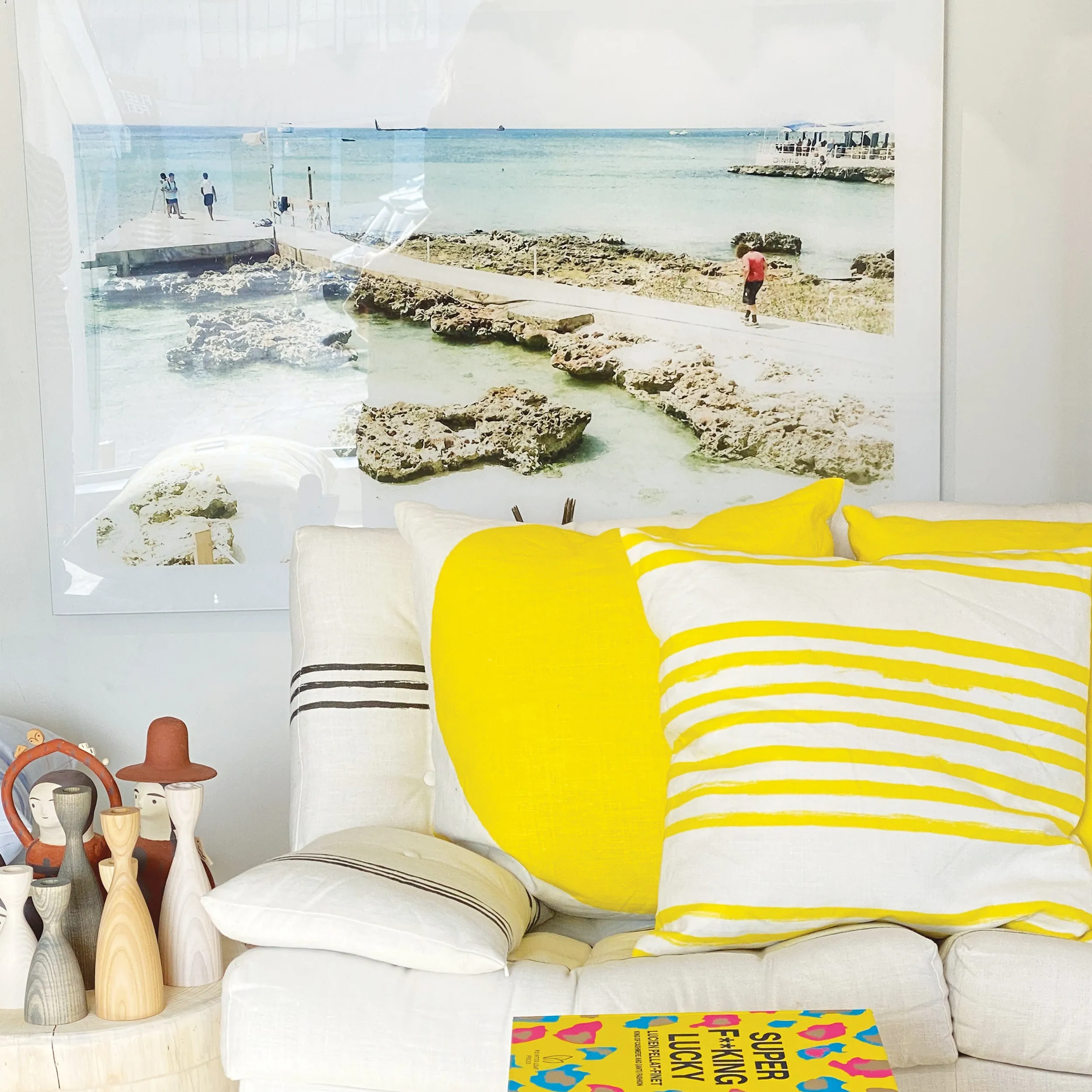 Stripe on Stripe Sunshine Pillow